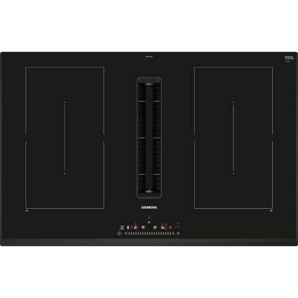 80cm Black Vented Induction Hob, with Extractor - Siemens ED851FQ15E iQ500 - Naamaste London Homewares - 1