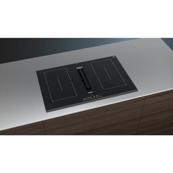 80cm Black Vented Induction Hob, with Extractor - Siemens ED851FQ15E iQ500 - Naamaste London Homewares - 4