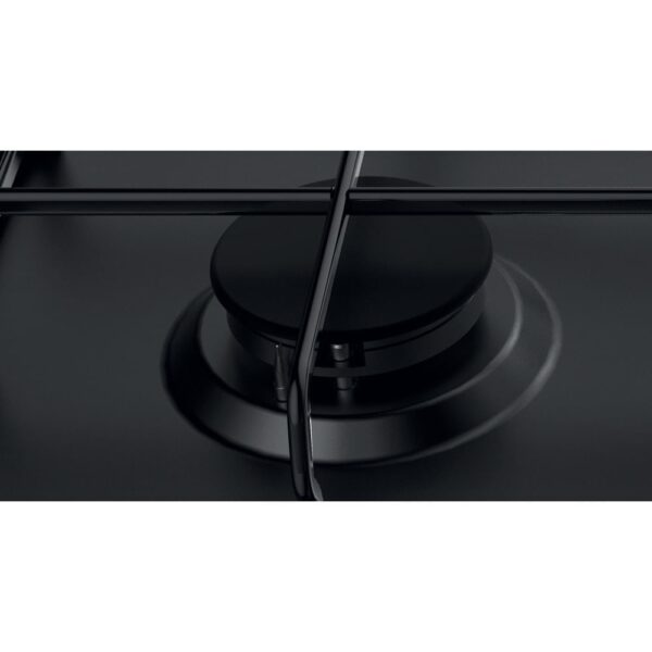 58cm Black 4 Burner Gas Hob - Hotpoint PPH 60P F NB - Naamaste London Homewares - 3