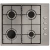 58cm 4 Burner Gas Hob Stainless Steel - CDA HG6151 - Naamaste London Homewares - 1