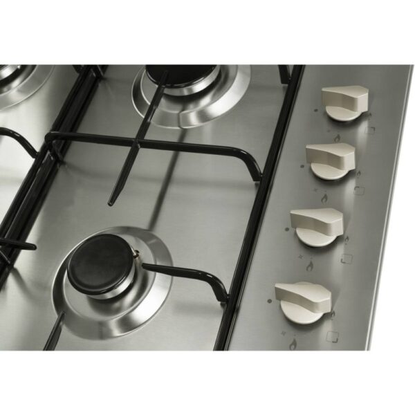 58cm 4 Burner Gas Hob Stainless Steel - CDA HG6151 - Naamaste London Homewares - 2