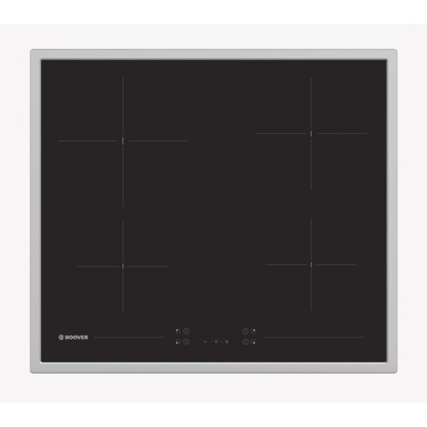 60cm 4 Zone Electric Ceramic Hob, Stainless Steel Trim - Hoover HH64FC - Naamaste London Homewares - 1