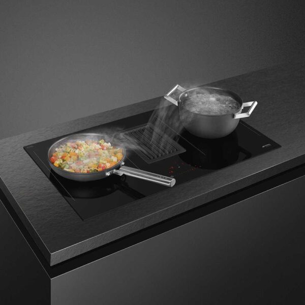 80cm Black Vented Induction Hob, - Smeg HOBD482D - Naamaste London Homewares - 6