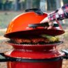 Ceramic Charcoal BBQ Grills Kettle Joe, Red - Kamado Joe - Naamaste London Homewares - 9