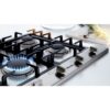 65cm 4 Burner Gas Hob Stainless Steel - Miele KM2010 - Naamaste London Homewares - 7