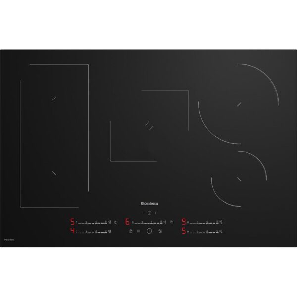 80cm 4 Zone Induction Hob, Black Frameless - Blomberg MIX55487N - Naamaste London Homewares - 1