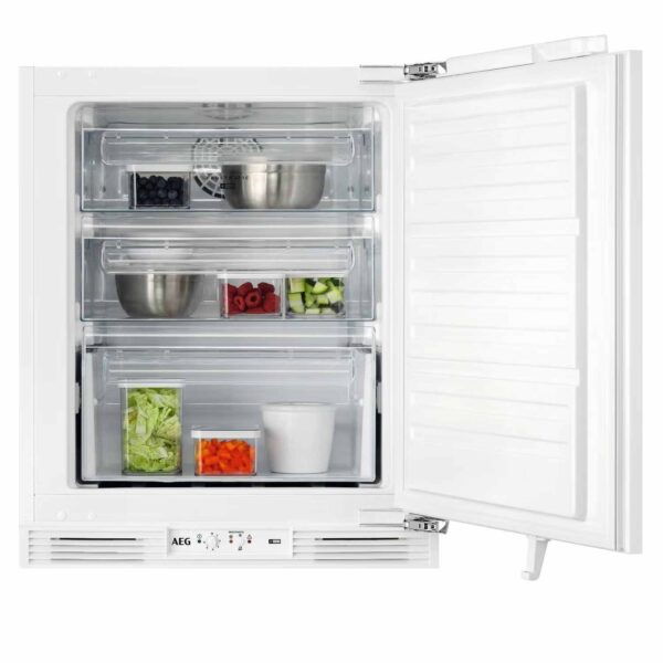 81cm Integrated Freezer, Fixed Hinge, White - AEG OAB7N82EF - Naamaste London Homewares - 1