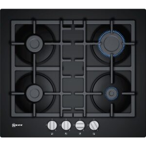 60cm 4 Burner Neff Gas Hob, Black Tempered Glass - T26CB49S0 N50 - Naamaste London Homewares - 1