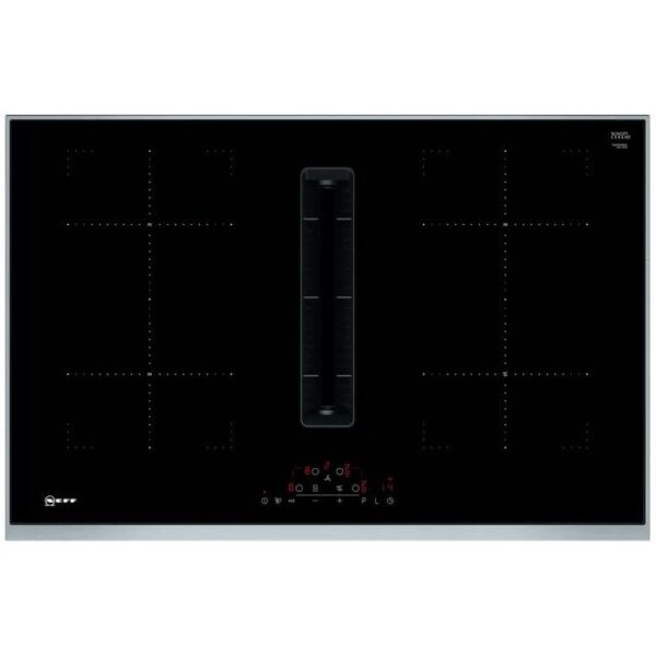 80cm Vented Induction Hob with Extractor, Black - Neff T48TD7BN2 N70 - Naamaste London Homewares - 1