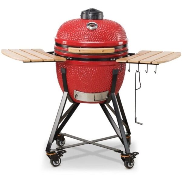 52cm Media 20 Charcoal BBQ Grills, Red - Kamado Bono TQ0020RED - Naamaste London Homewares - 5