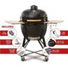 64cm Limited 25 Charcoal BBQ Grills, Black - Kamado Bono TQ0025 - Naamaste London Homewares - 1