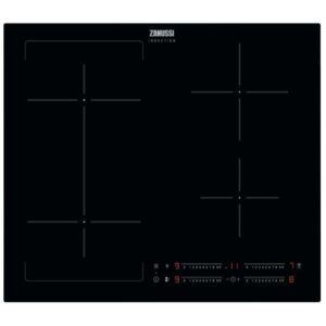 59cm 4 Zone Zanussi Induction Hob, Black - ZIFN644K - Naamaste London Homewares - 1
