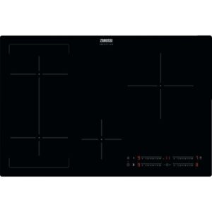 78cm 4 Zone Zanussi Induction Hob, Black Frameless - ZIFN844K - Naamaste London Homewares - 1