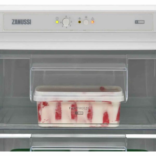 98L Low Frost Integrated Freezer, White - Zanussi ZUAN88ES - Naamaste London Homewares - 6