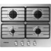 60cm 4 Burner Gas Hob Stainless Steel - Samsung NA64H3110AS - Naamaste London Homewares - 1