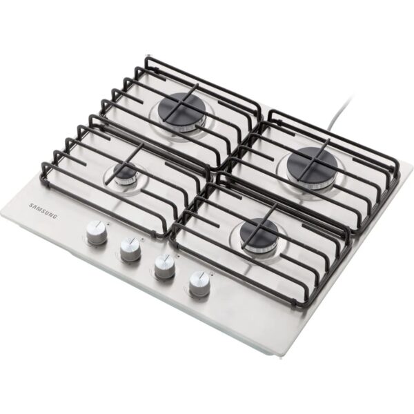 60cm 4 Burner Gas Hob Stainless Steel - Samsung NA64H3110AS - Naamaste London Homewares - 8