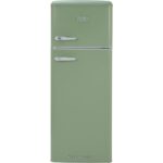 162L Meadow Retro Fridge Freezer, 80/20, Green - CDA Betty - Naamaste London Homewares - 1