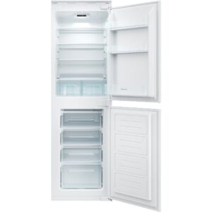 233L Static Integrated Fridge Freezer, Sliding Hinge, White - Candy CBES50S518FK - Naamaste London Homewares - 1