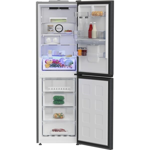 317L Frost Free Beko Fridge Freezer, 50/50, Black - CNG5692DVPZ - Naamaste London Homewares - 5