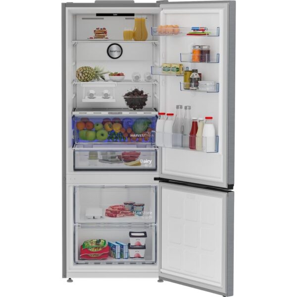 475L Freestanding Frost Free Beko Fridge Freezer, 70/30, Stainless Steel - CNG5785VPS - Naamaste London Homewares - 5