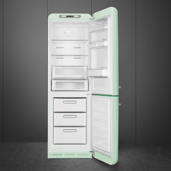 331L Retro Frost Free Smeg Fridge Freezer, 60/40, Pastel Green - FAB32RPG5UK - Naamaste London Homewares - 7