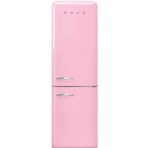 331L Retro No Frost Smeg Fridge Freezer, 60/40, Pink - FAB32RPK5UK - Naamaste London Homewares - 1