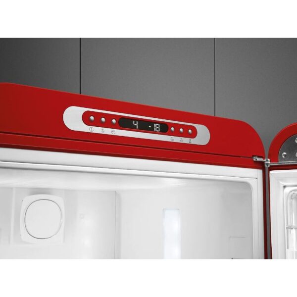 331L Retro Frost Free Smeg Fridge Freezer, 60/40, Red - FAB32RRD5UK - Naamaste London Homewares - 4
