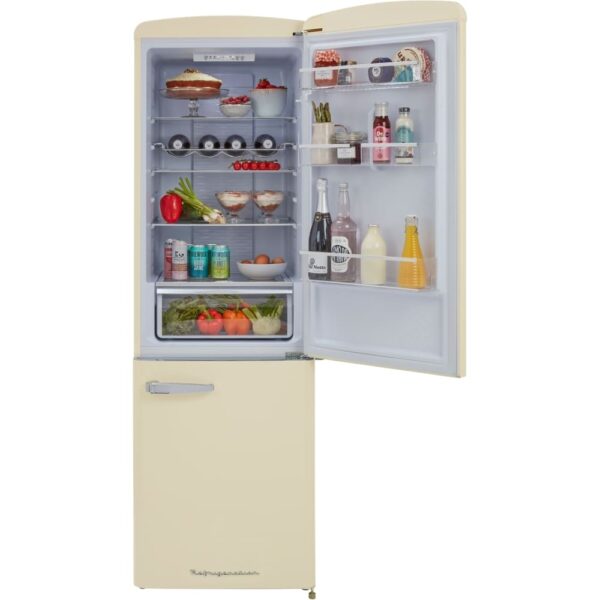 330L Retro Frost Free Fridge Freezer, Cream - CDA Florence Barley - Naamaste London Homewares - 8