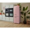 330L Retro Frost Free Fridge Freezer, 60/40, Pink - CDA Florence Tea Rose - Naamaste London Homewares - 7