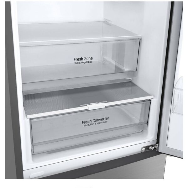 384L No Frost Freestanding Fridge Freezer, 70/30, Silver, B Rated - LG GBP62PZNBC - Naamaste London Homewares - 7