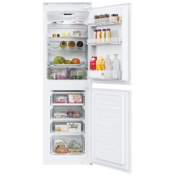 233L Static Integrated Fridge Freezer, 50/50, White - Hoover HOB50S518FK - Naamaste London Homewares - 1