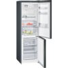 321L Frost Free Black Fridge Freezer, 60/40 Freestanding - Siemens KG36NXXDF iQ300 - Naamaste London Homewares - 2