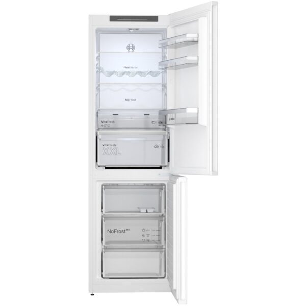 321L No Frost Bosch Fridge Freezer, 60/40, White - KGN362WDFG - Naamaste London Homewares - 6