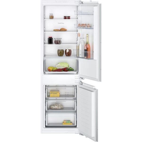 260L No Frost Integrated Fridge Freezer, 60/40, White - Neff KI7861FE0G N30 - Naamaste London Homewares - 1