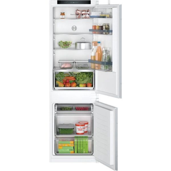 267L Low Frost Integrated Fridge Freezer, 60/40, White - Bosch KIV86VSE0G Series 4 - Naamaste London Homewares - 1