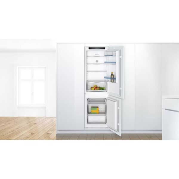 267L Low Frost Integrated Fridge Freezer, 60/40, White - Bosch KIV86VSE0G Series 4 - Naamaste London Homewares - 2