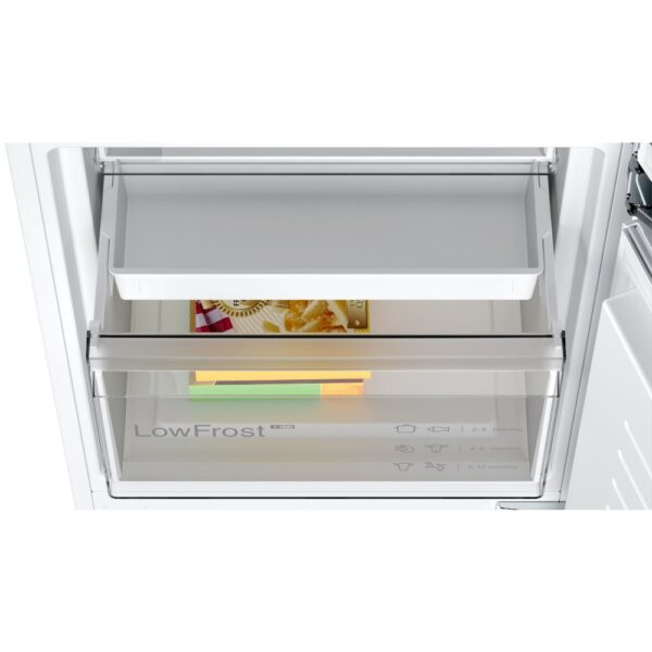270L Low Frost Integrated Fridge Freezer, Fixed Hinge, White - Bosch KIV87VFE0G Series 4 - Naamaste London Homewares - 5
