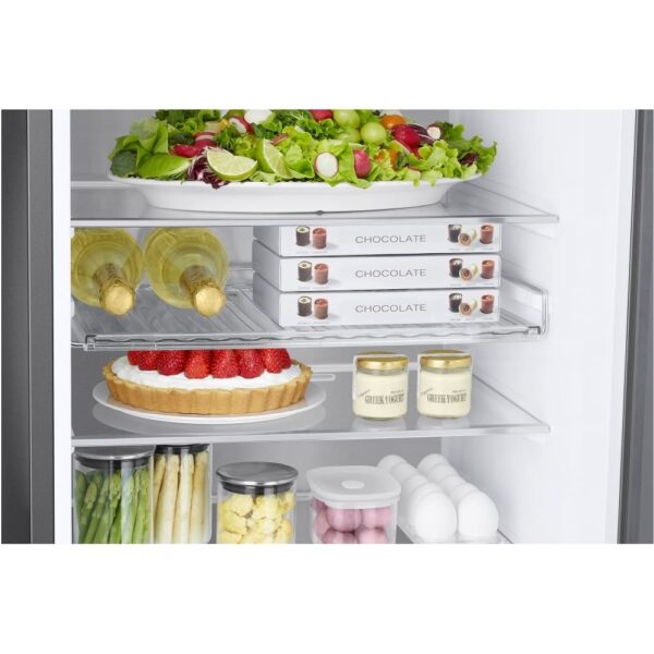 387L Bespoke SpaceMax Samsung Fridge Freezer, Silver Metal - RB38C7B5CS9 - Naamaste London Homewares - 9