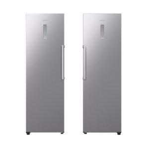 387L Tall Larder Fridge & Tall Freezer Pack, Silver - Samsung - Naamaste London Homewares - 1