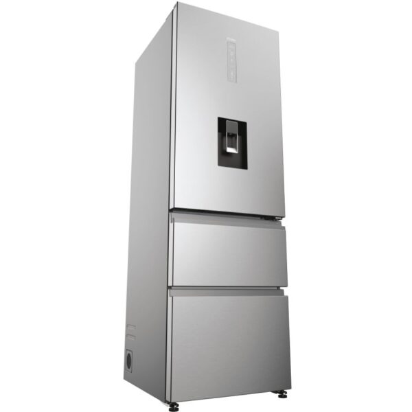 357L Total No Frost Haier Fridge Freezer, 60/40, Silver - HTW5618EWMG 3D 60 Series 5 - Naamaste London Homewares - 3