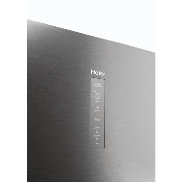 357L Total No Frost Haier Fridge Freezer, 60/40, Silver - HTW5618EWMG 3D 60 Series 5 - Naamaste London Homewares - 8