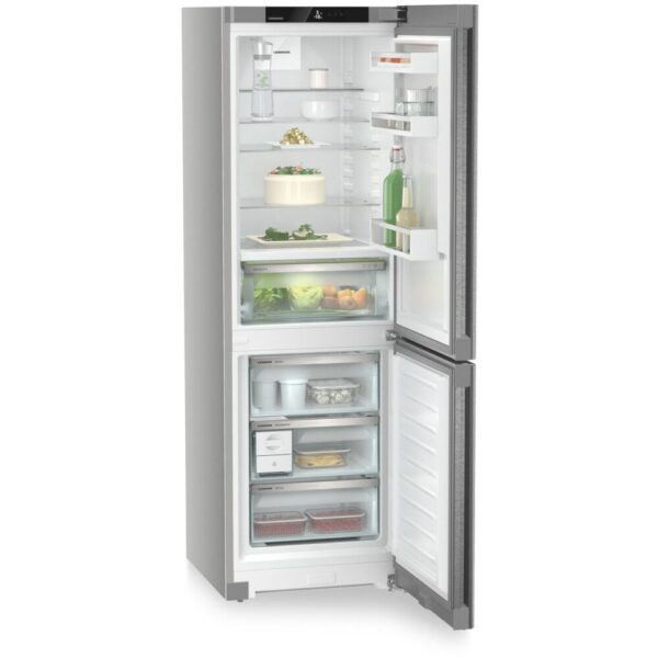 320L No Frost Freestanding Fridge Freezer, Stainless Steel, A Rated - Liebherr CBNsda 5223 - Naamaste London Homewares - 7