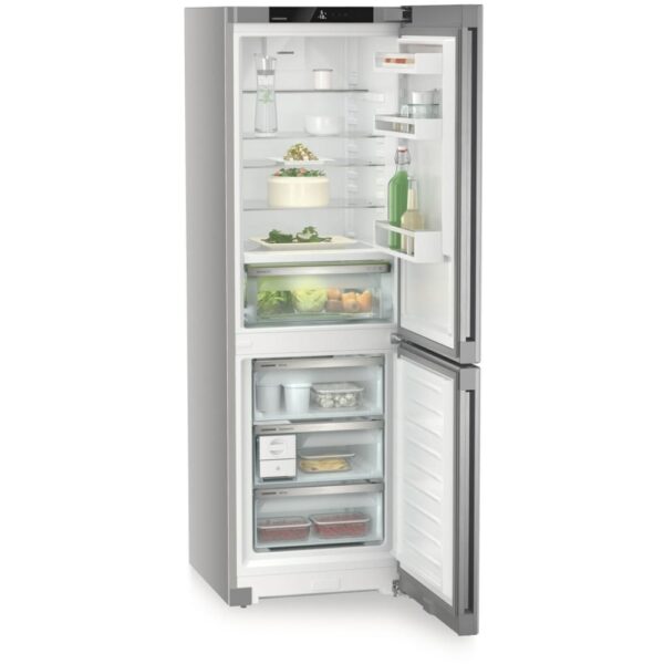 320L No Frost Freestanding Fridge Freezer, Silver, C Rated - Liebherr CBNsdc 522i - Naamaste London Homewares - 2