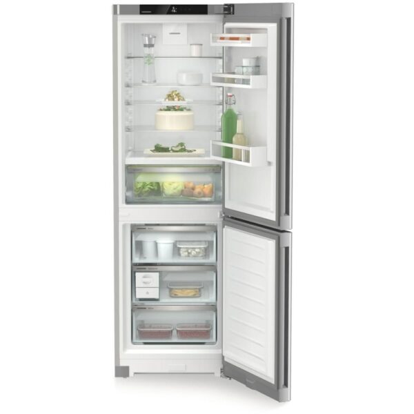 320L No Frost Freestanding Fridge Freezer, Silver, C Rated - Liebherr CBNsdc 522i - Naamaste London Homewares - 3