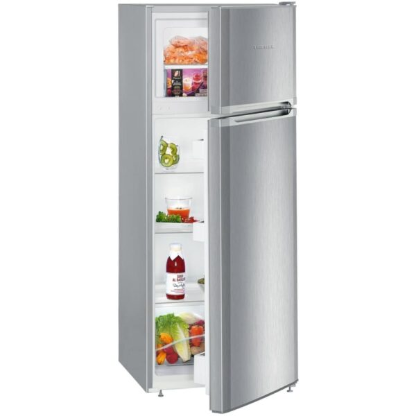 233L Freestanding Fridge Freezer, Silver - Liebherr CTele 2531 - Naamaste London Homewares - 1