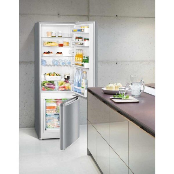 266L Low Frost Freestanding Fridge Freezer, 80/20, Silver, E Rated - Liebherr CUele 2831 - Naamaste London Homewares - 7