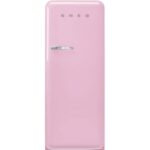 270L Retro Tall Fridge with Ice Box, Pink - Smeg FAB28RPK5 - Naamaste London Homewares - 1