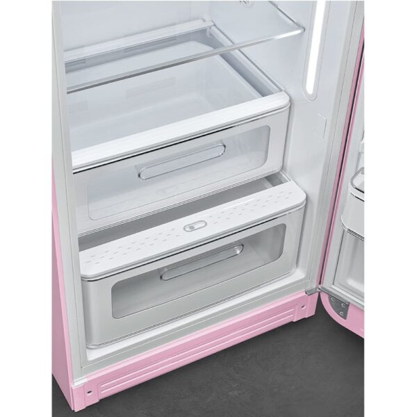 270L Retro Tall Fridge with Ice Box, Pink - Smeg FAB28RPK5 - Naamaste London Homewares - 6
