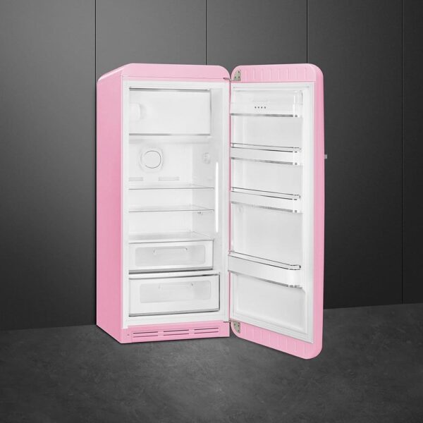 270L Retro Tall Fridge with Ice Box, Pink - Smeg FAB28RPK5 - Naamaste London Homewares - 9