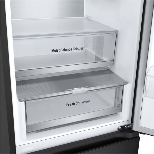 387L No Frost Black Fridge Freezer, 70/30, C Rated - LG GBV5240CEP - Naamaste London Homewares - 10